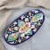 The herdgehog of Rishtan ceramics "Flowers", 24 cm, blue, mix