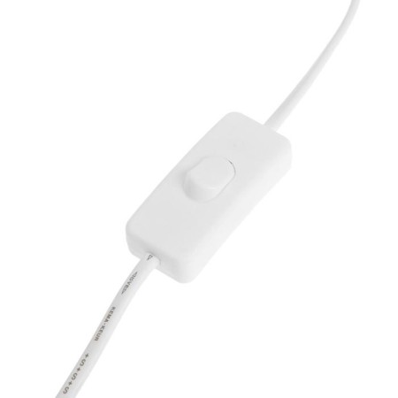 A cartridge on a flexible leg under the lamp E27, 20 cm, with an off., White, 220V-2