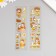 Sticker plastic gold embossing "Girls" 2 sheets mix 6.5x22.5 cm