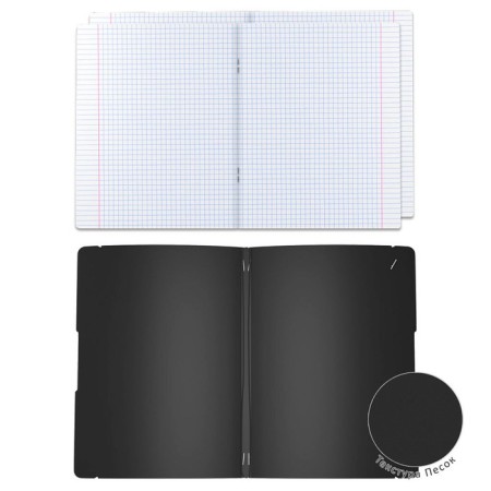 A4 A4, 96 sheets in the Erichkrause Folderbook cage, removable plastic cover, offset unit, whiteness 100%, black-4