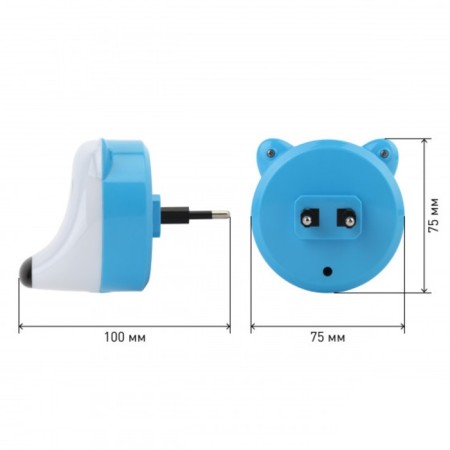 Non-light nightlight NN-603-LS-W into a socket with a light sensor, white color-3
