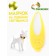Light beacon on the collar/leash with 3 lumines of the “foot”, 3.2 cm, silicone, yellow