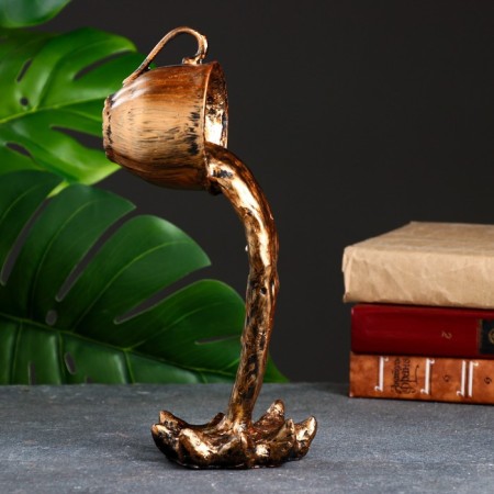 Figure "Cup with coffee" bronze, 28x11x14cm-1