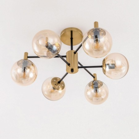 Catilux Catilux chandelier CL143163 54x54x30 cm, 6x40W, E14, brown color-8