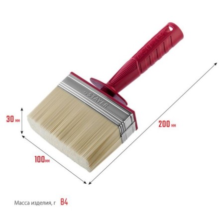 Brush Maclovice Stayer Universal 01824-10, light bristles, plastic case, 3x10 cm-2