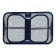 Penal 3 sections, tab inside, 140 x 210 x 40 mm, fabric, calligrata top Block "Kotik"