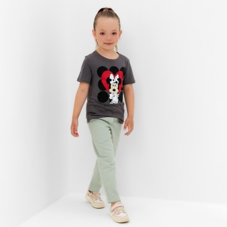 Children's T-shirt "Choose Love" Minnie Mouse, height 86-92, gray-1