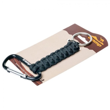 Paracord cavity for TRAMP TRA-234 keys, carabiner/keys ring, black-1