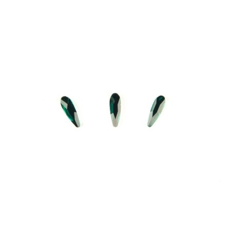 Rhinestones for nail design TNL "Ray Small", Emerald, 10 pcs