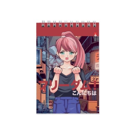 Notepad A6, 40 sheets on the crest Anime Freedoom, cover laminated cardboard, mix-1