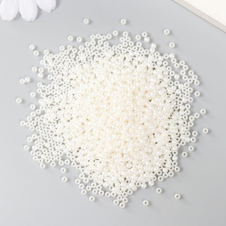 Set of beads "needlework" plastic, diameter 3 mm, 25 g, milk-1
