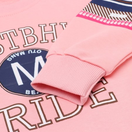 Sweatshirt for girls, light pink color, height 146-152 cm-2