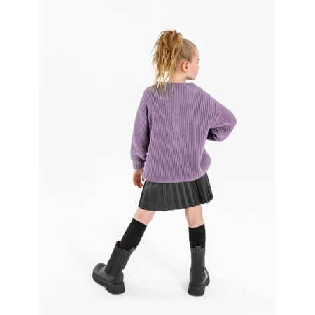 Свитер для девочки Amarobaby Knit Soft, рост 128 см, цвет фиолетовый-5