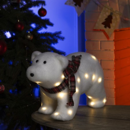 LED figure "Bear" 45 × 25 × 20 cm, phlock, AAX2 batteries (not in the kit), a glow of warm white