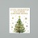 Watercolor card "Happy New Year", Christmas tree, embossing, 10.7 x 8.8 cm, New Year