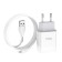 Network charger Hoco C73A, 2 USB, 2.4 A, Lightning 1 m cable, white