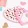 Children's Ring "Assorted" in the heart, shape of mix, red color in gold, dimensionless