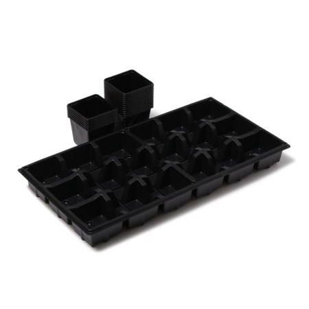 Set for seedlings: glasses of 320 ml (18 pcs.), Patron 51 × 26 cm, Greengo-8
