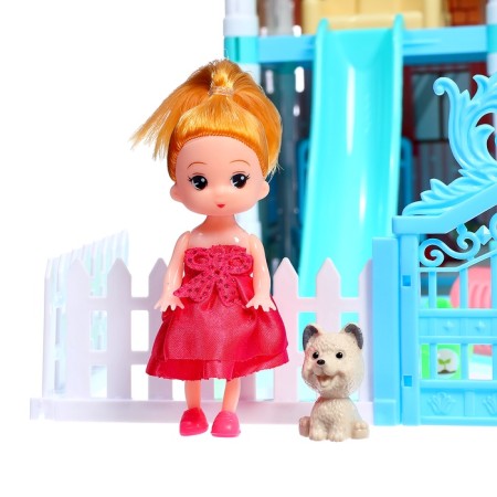 House for dolls "Winter Palace" with a doll, pets and accessories-5