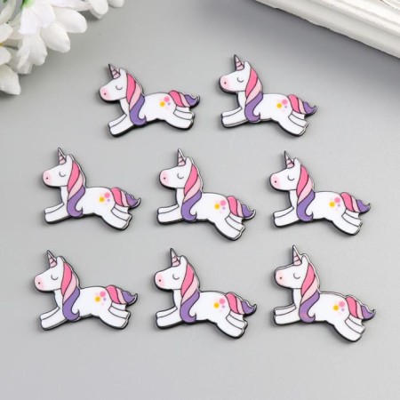 Decor for creativity plastic "Unicorn" set of 8 pcs 1.9x2.5 cm-2