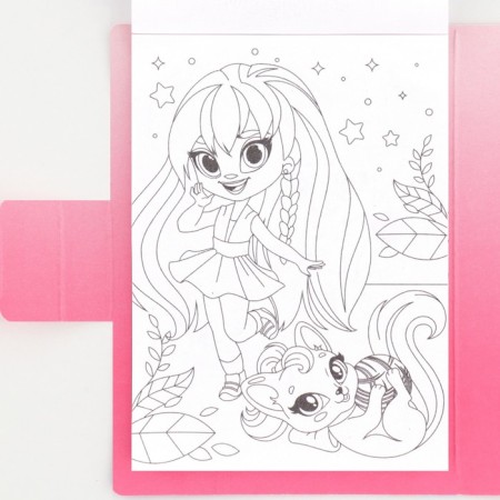 Set in a postcard: a tear -off block with tasks and pencils "Princess Dream"-6