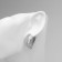 Earrings Metal "Chord" shell, waves, color silver