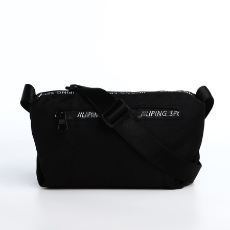 Youth bag with zipper, black color-5