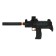 The Uzi automatic machine, shoots with gel bullets, works from the battery, mix