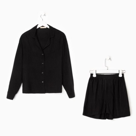Pajamas (shorts, jacket) KAFTAN, Black, p.40-42-7