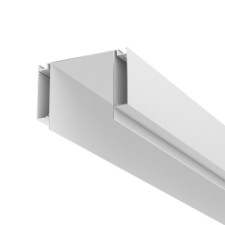Aluminum profile of hidden installation niches for Technical Alm-11681-PL-W-2M, 200x11.6x8.1 cm, white color, white