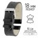Watch strap, male, 18 mm, harness 75 mm, larynx 115 mm, genuine leather, black