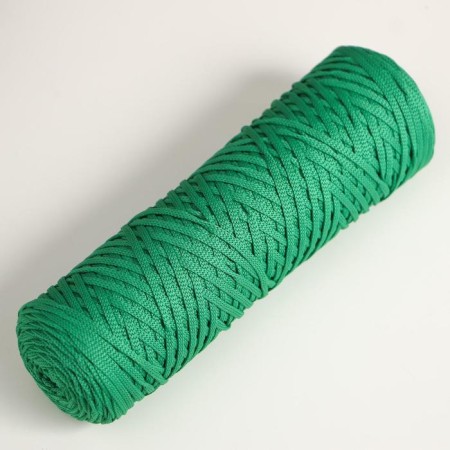 Knitting cord "Classic" 100% polyester 3mm 100m (221 s. Green)-1
