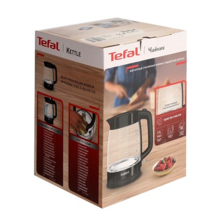 Electric kettle Tefal Ki840830, glass, 1.7 l, 2200 watts, black-9
