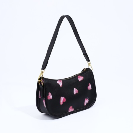 Bag-baget with a zipper, black color-1