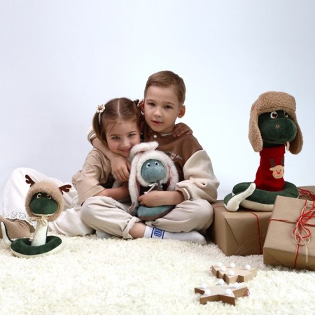 New Year! Soft toy "Bambi snake", 20 cm, green color-8