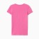 T-shirt female o-shaped neckline, pink color, size 48