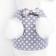 A set with a soft harness "peas", size S, leash 120 x 1.5 cm, og 28-62 cm, gray