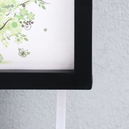 Triple photo frame on braid L-3 10x15 cm black (plastic screen)-1