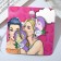Nonseznemini icons "Pop art" friends, colored in gray metal