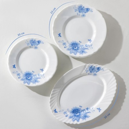 Service table shares "Blue breeze", 37 items, glass ceramics-1