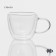 Glass mug with double walls Magistro "Duo", 160 ml, 9 × 6.5 cm