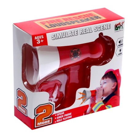 Megaphone "Fireman", 2 modes: siren, loudspeaker, works from batteries-5