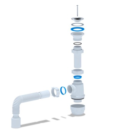 Siphon for sipi "Ani Plast" grotto A0110, 1 1/2 "x 40 mm, with a corrugated pipe 40 x 50 mm-6