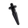 Anal plug Toyfa Popo Pleasure Lacerta with vibration, TPR, Black, 12.1 cm