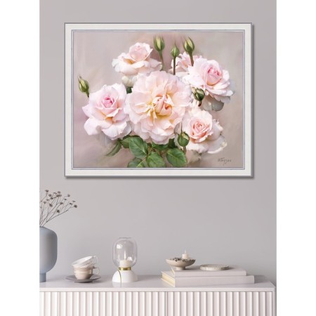 Reproduction of the painting "Rosa Floribunda", 40x50, frame (45-a355)-5