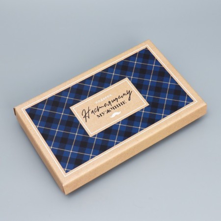 Gift folding box, packaging, “real man”, 25.5 x 15 x 4 cm-1