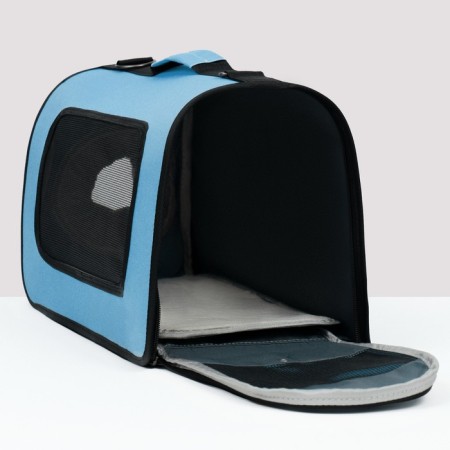 Board-carrier with a window for a muzzle, 42 x 21 x 25 cm, blue-11