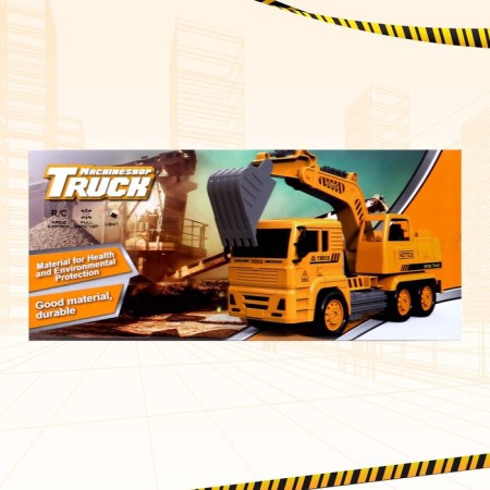 Radio -controlled "construction" truck, with a tap, works from batteries-7