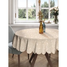 Tablecloth “leaf lines”, round, Saten, d = 150 cm