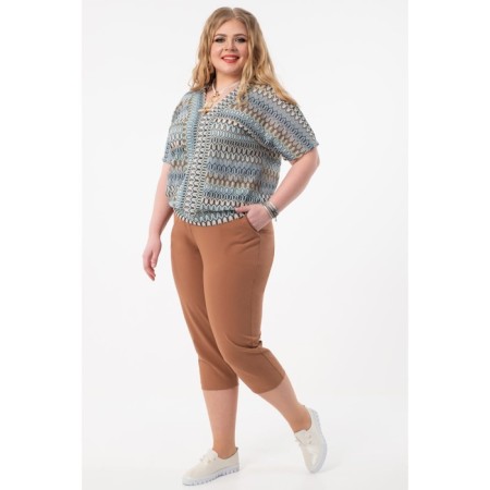 Female trousers, size 60, brown color
